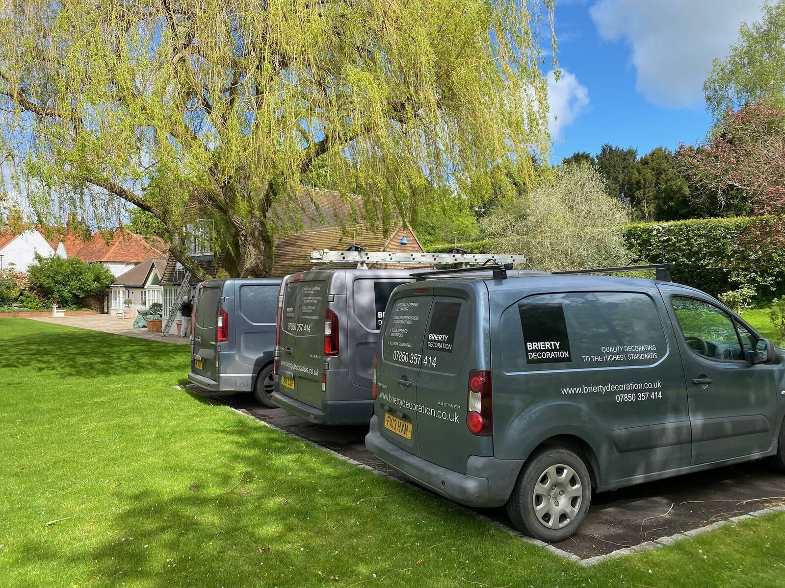 Exterior painting on a riverside property in Henley-on-Thames