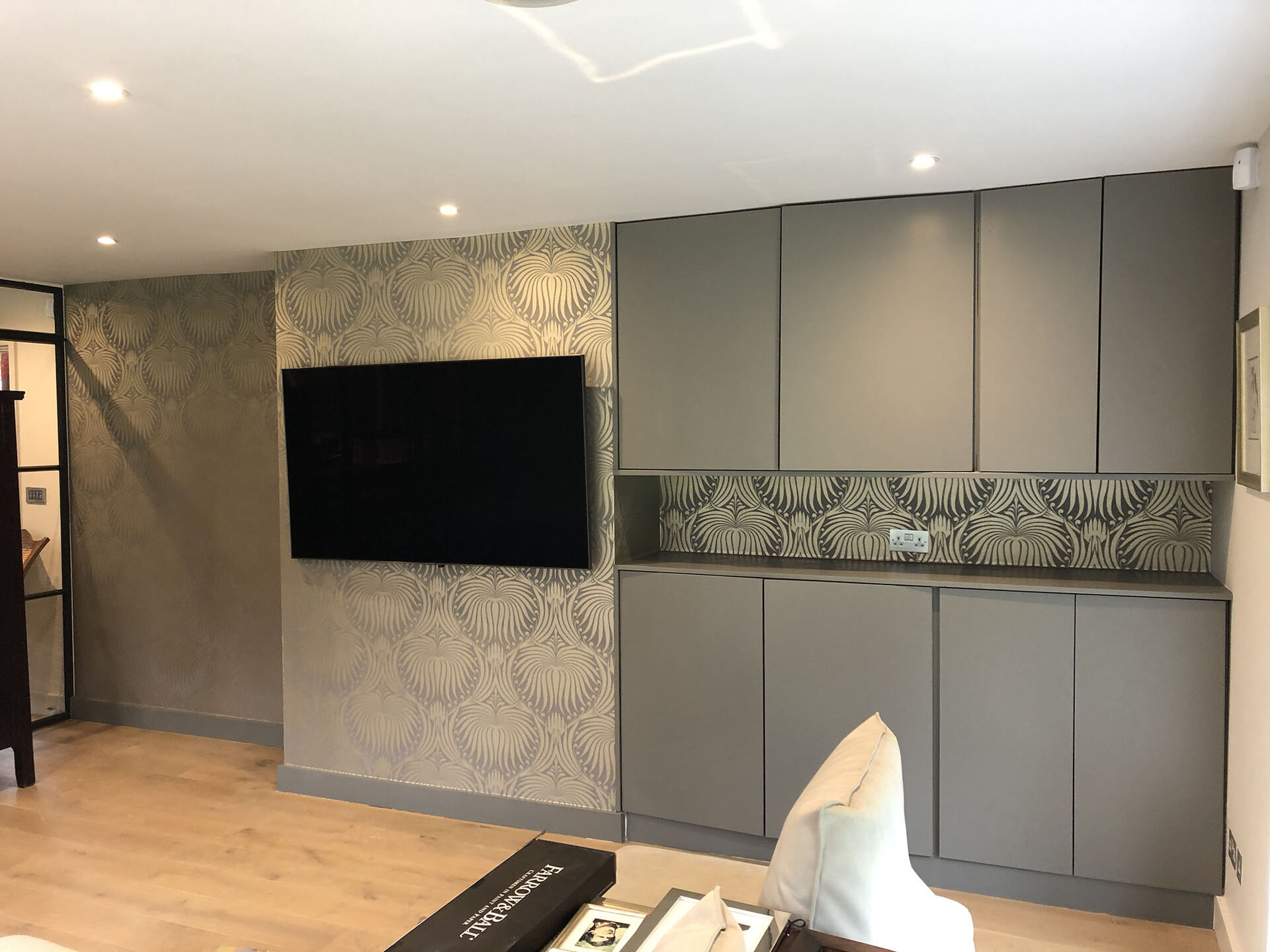 Wallpapering TV Room - Interior — Wallpapering in Oxfordshire